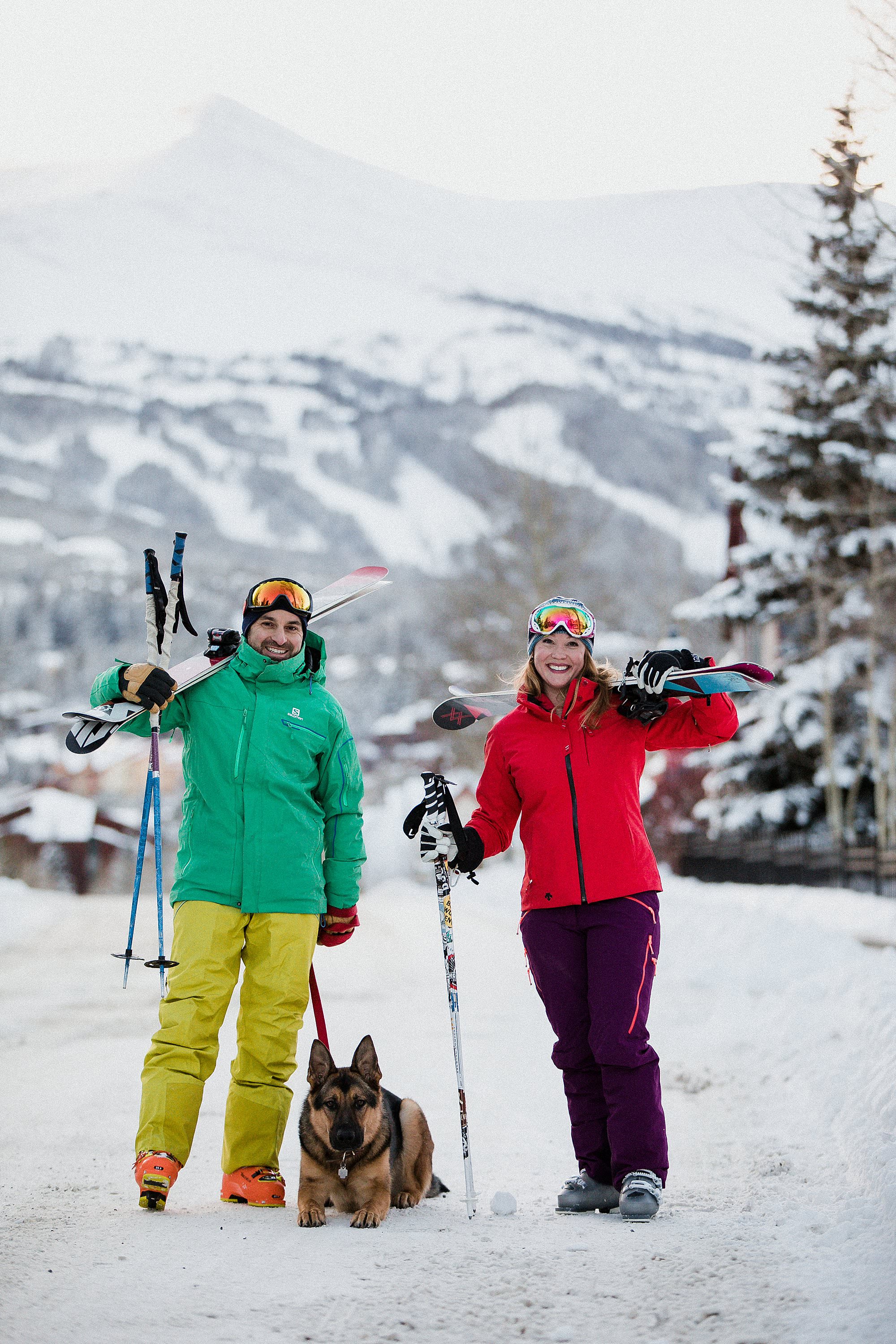 ski engagement photo