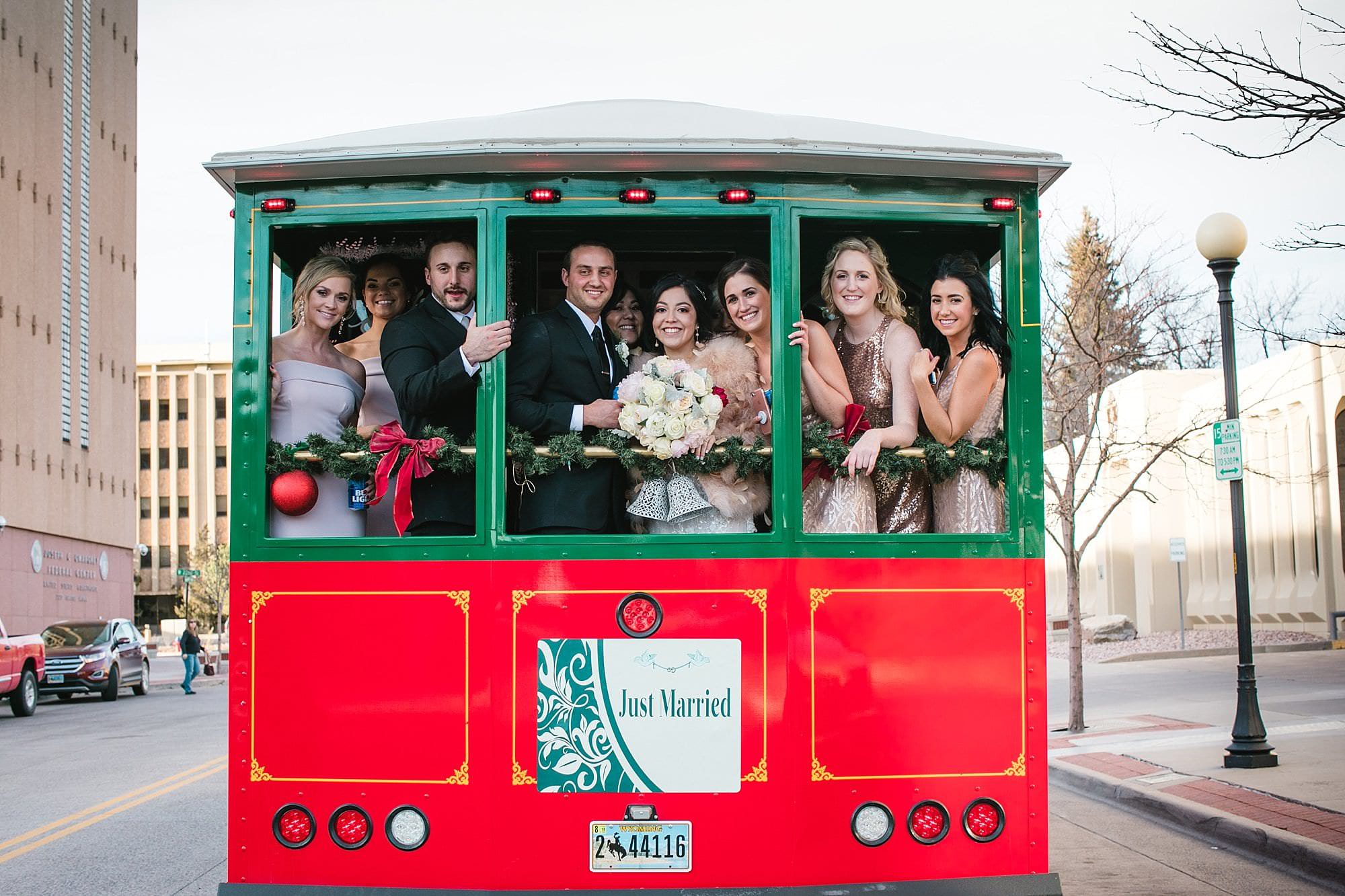 trolley bridal party