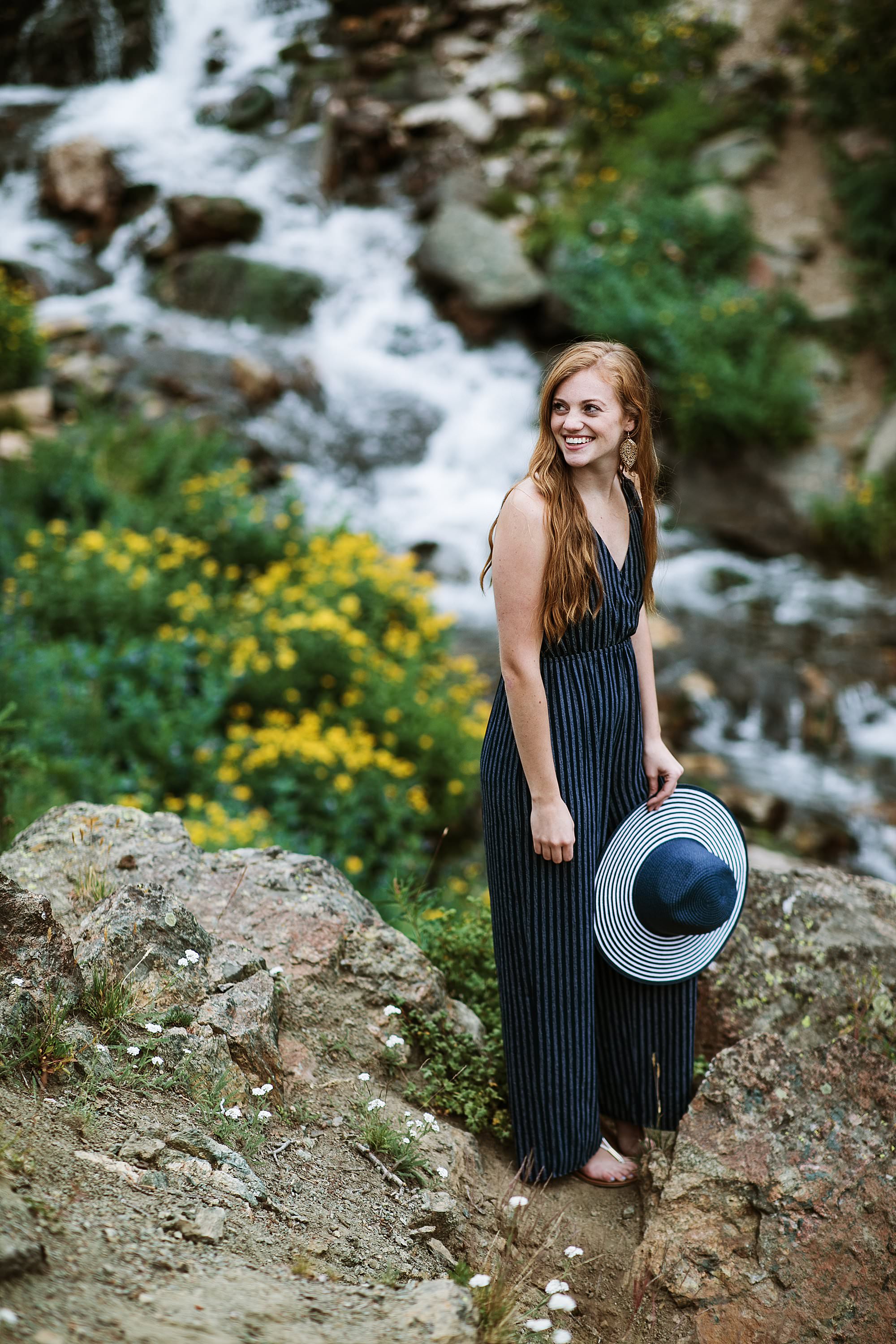 wildflower mountain senior photos