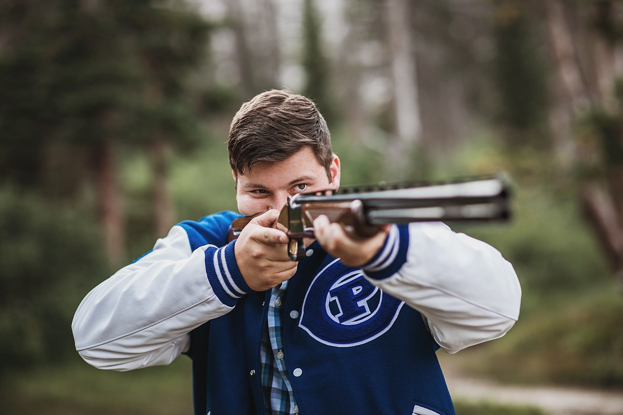 senior photo gun