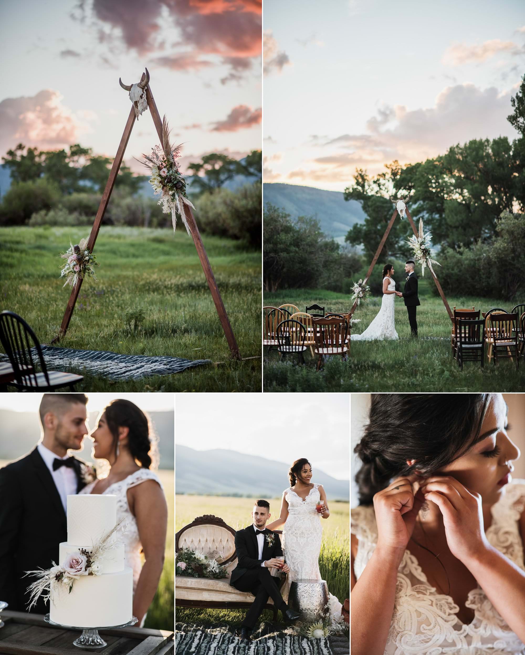 rocky mountain bride styled shoot