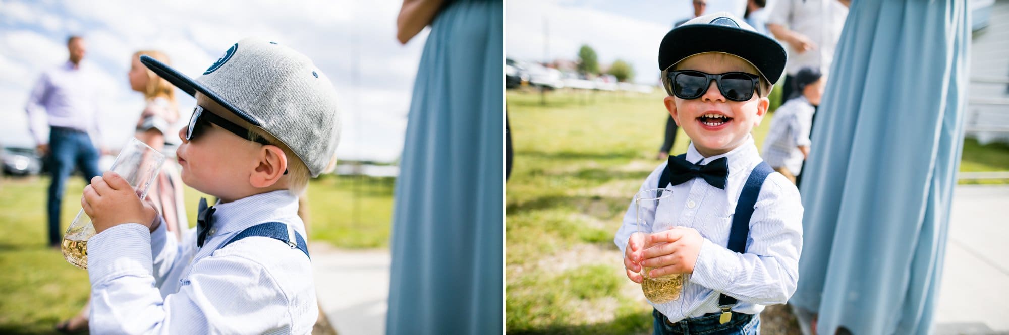 ring bearer with champagne