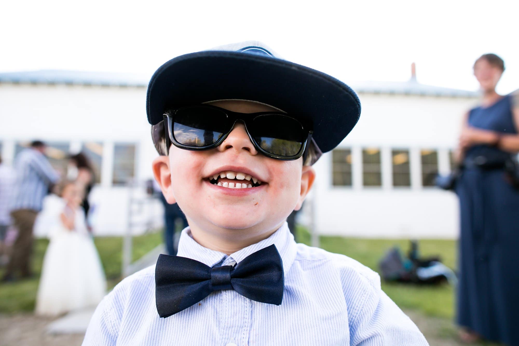 cool guy ring bearer with bow tie