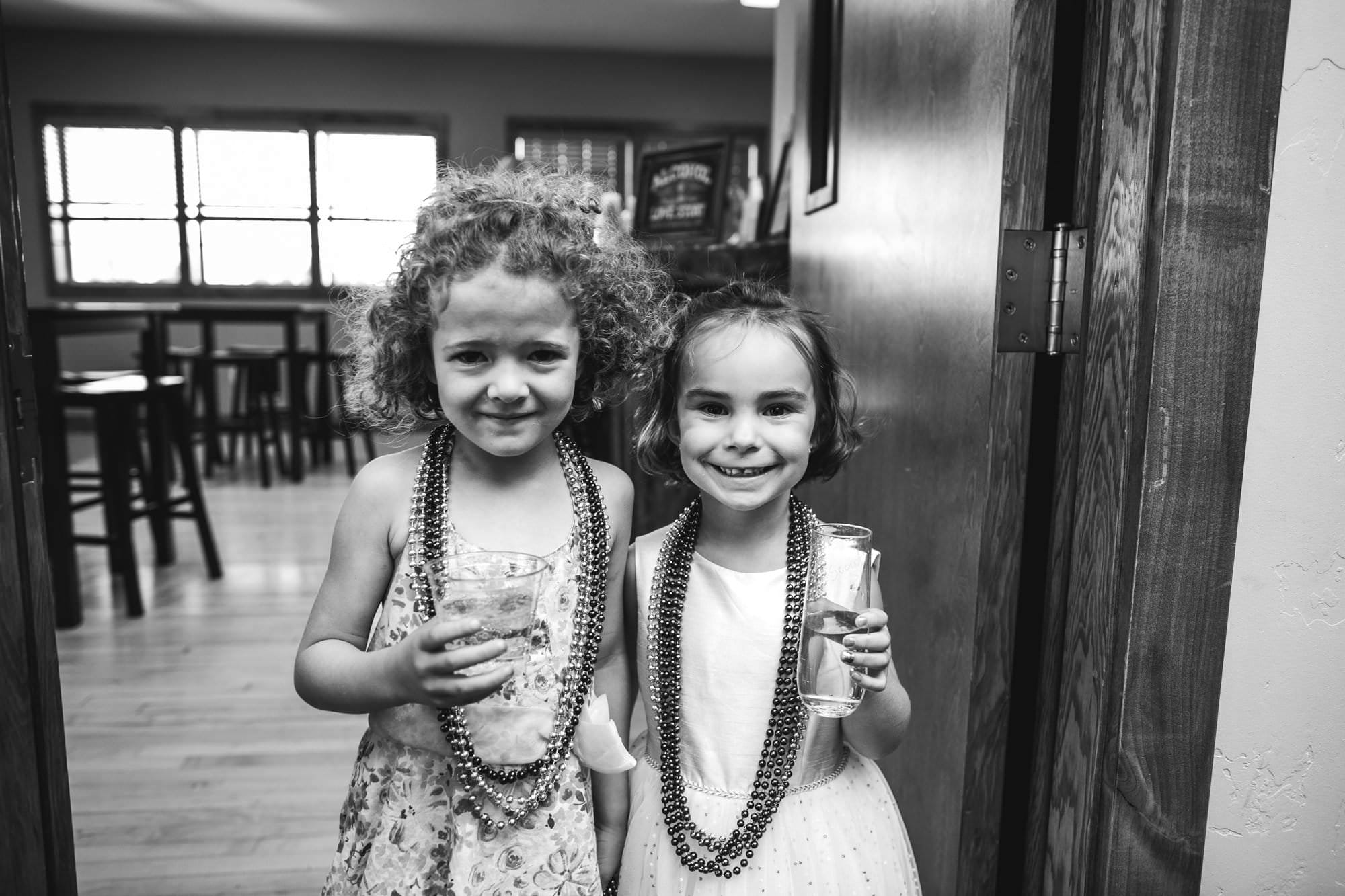 flower girls with drinks