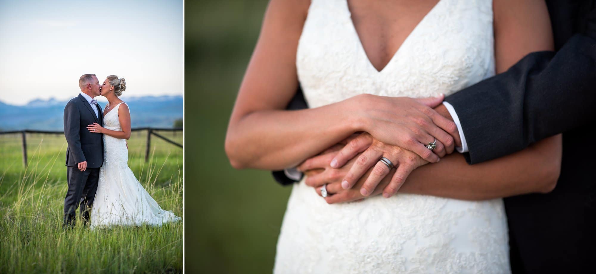 bride groom in Wyoming mountains