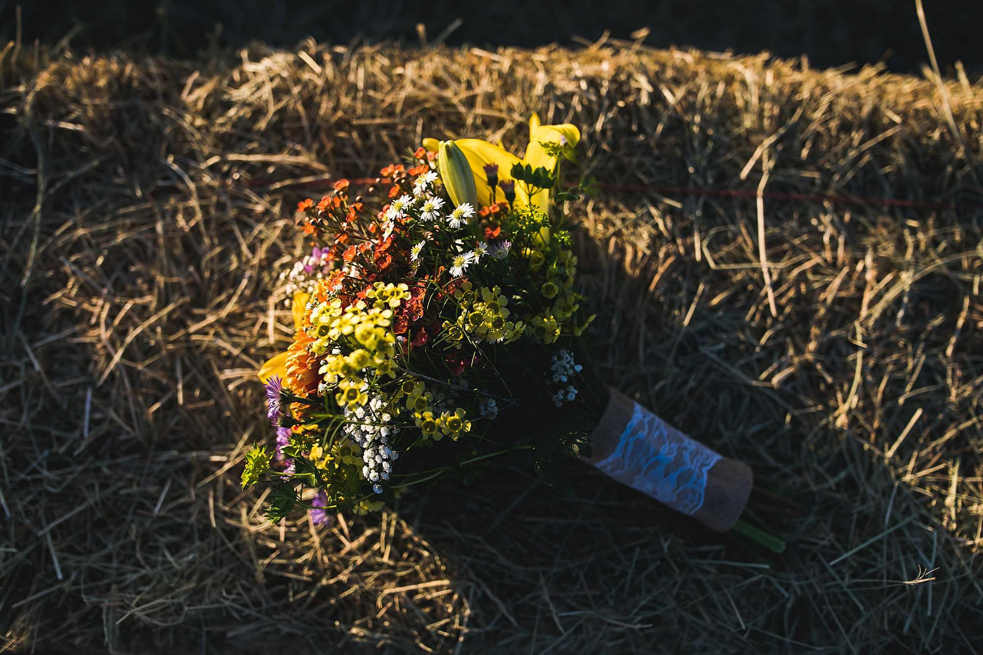 wyoming hay bale wedding bench