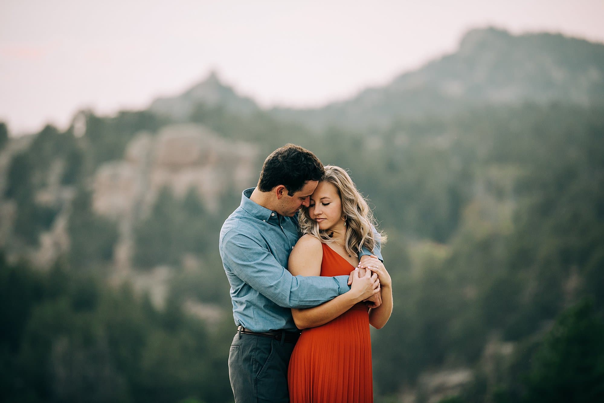 Wyoming mountain engagement photographer