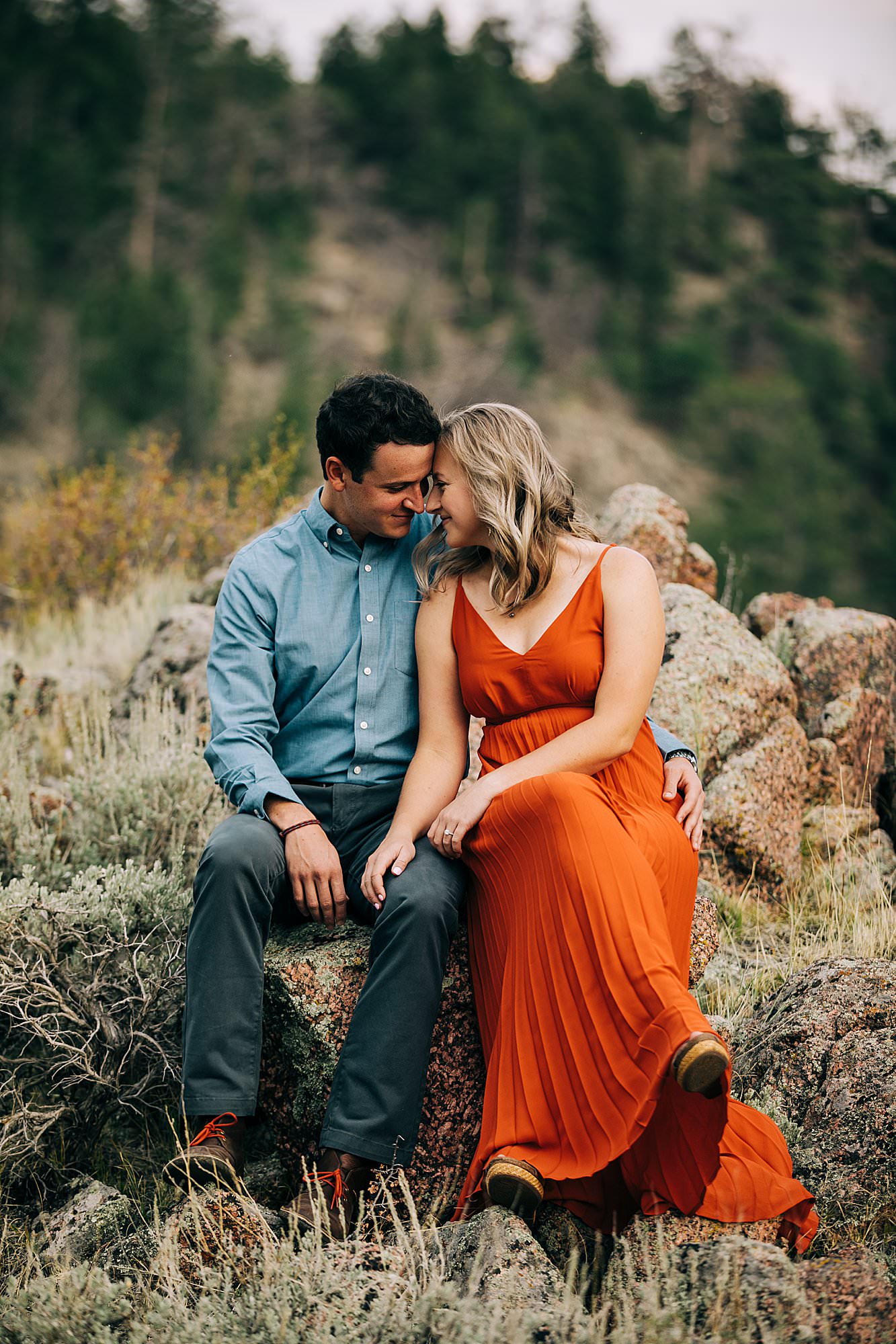 Laramie mountain engagement photos