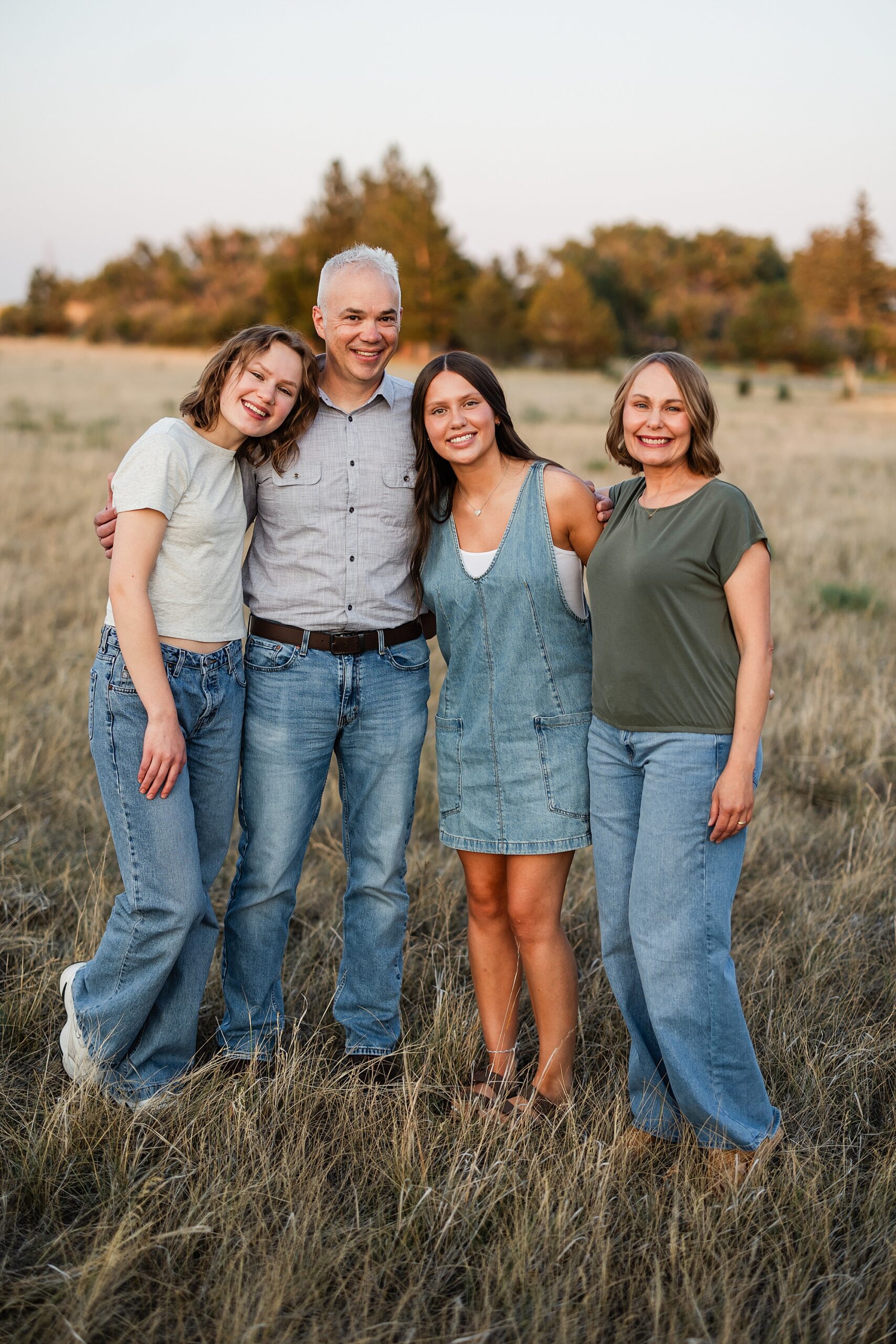 blue jean family photo options