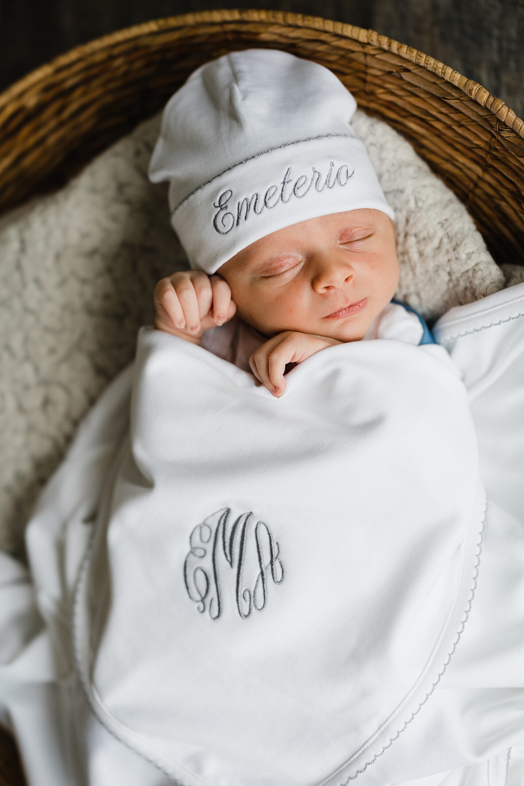 monogram newborn outfit