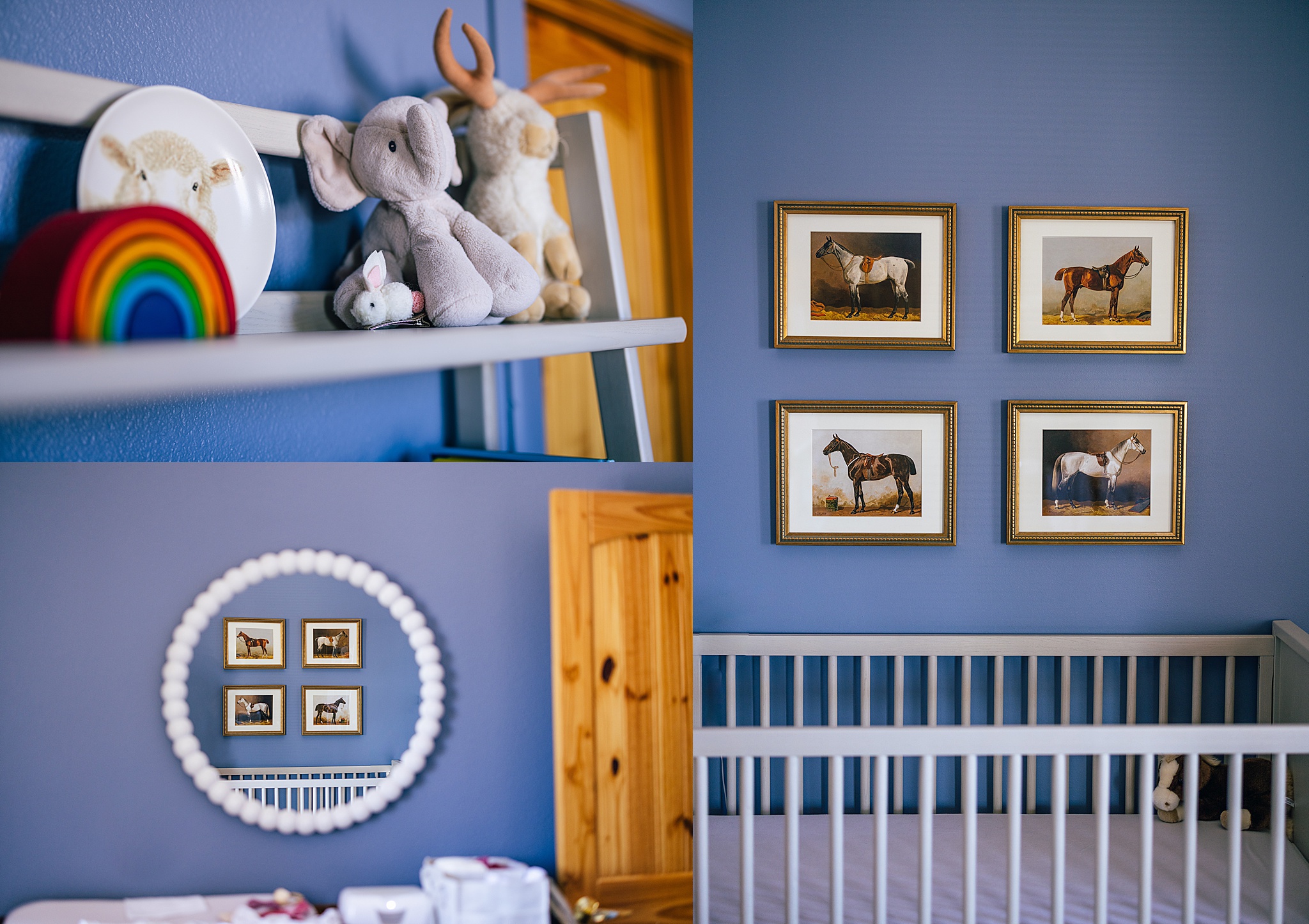 baby nursery with horse theme