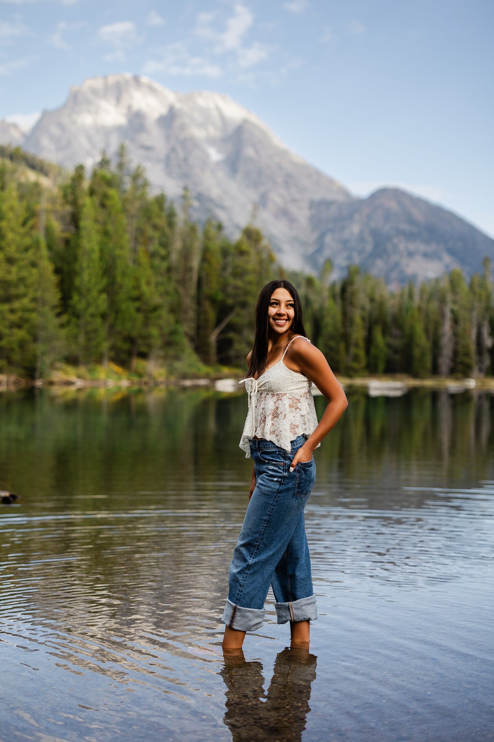 teton mountain senior picture session