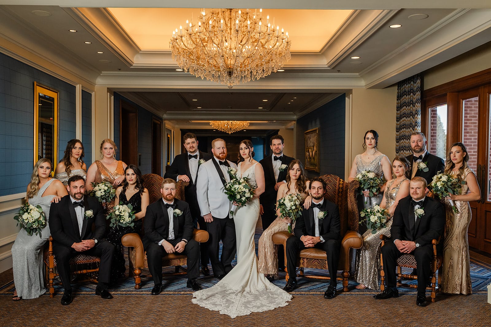 bridal party photo Little America